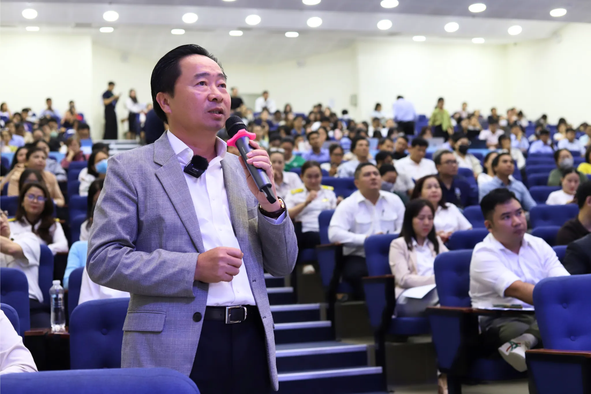 Ông Trần Văn Chín - Chủ tịch Hội đồng quản trị Công ty Cổ phần Công nghệ Arobid phát biểu tại hội thảo. Hình: Arobid